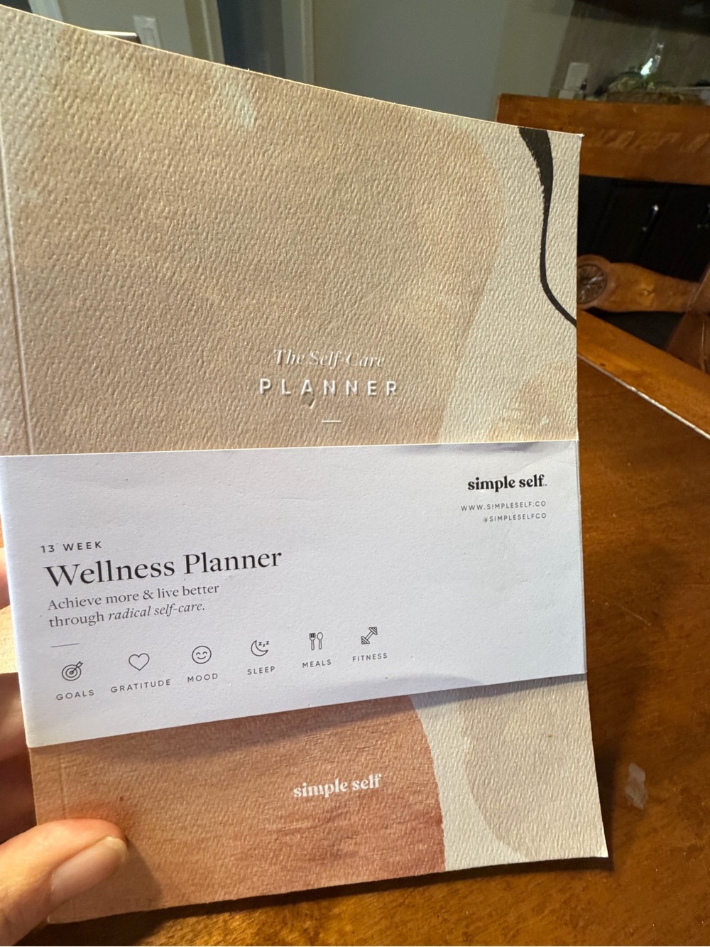 Simple Self Self Care Wellness Planner in Beige and Cream